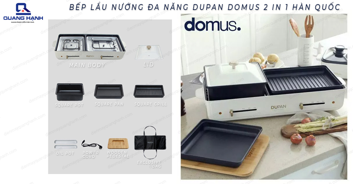 Bộ phận đi kèm khi mua Dupan Domus DG-2006HY 2 in 1 chính hãng.