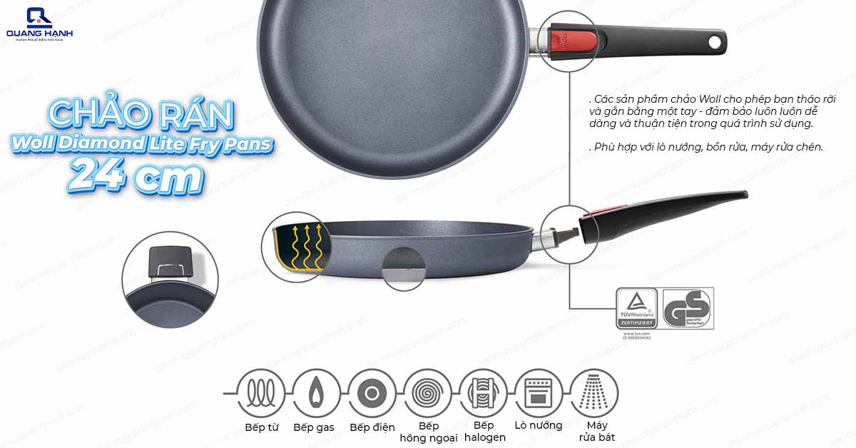 Chảo rán woll diamond lite fry pans 24cm