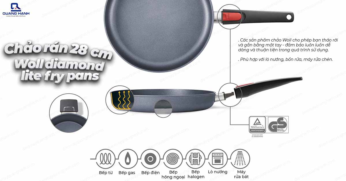 Chảo rán woll diamond lite fry pans 28cm