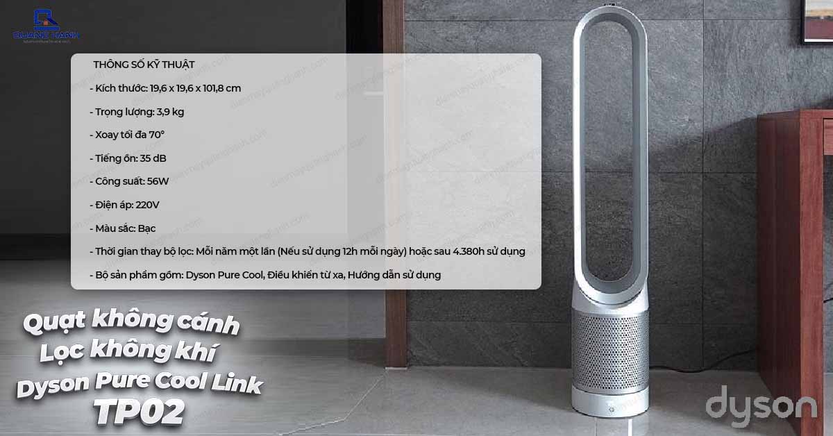 Quạt không cánh lọc không khí Dyson Pure Cool Link TP02