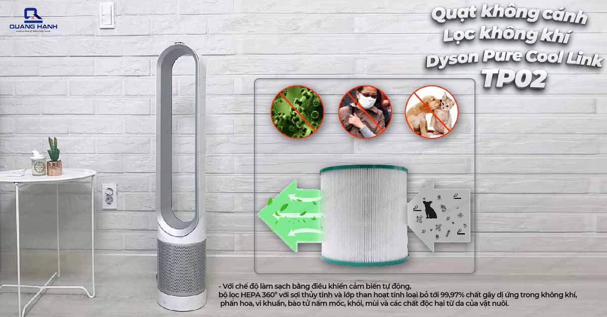 Quạt không cánh lọc không khí Dyson Pure Cool Link TP02