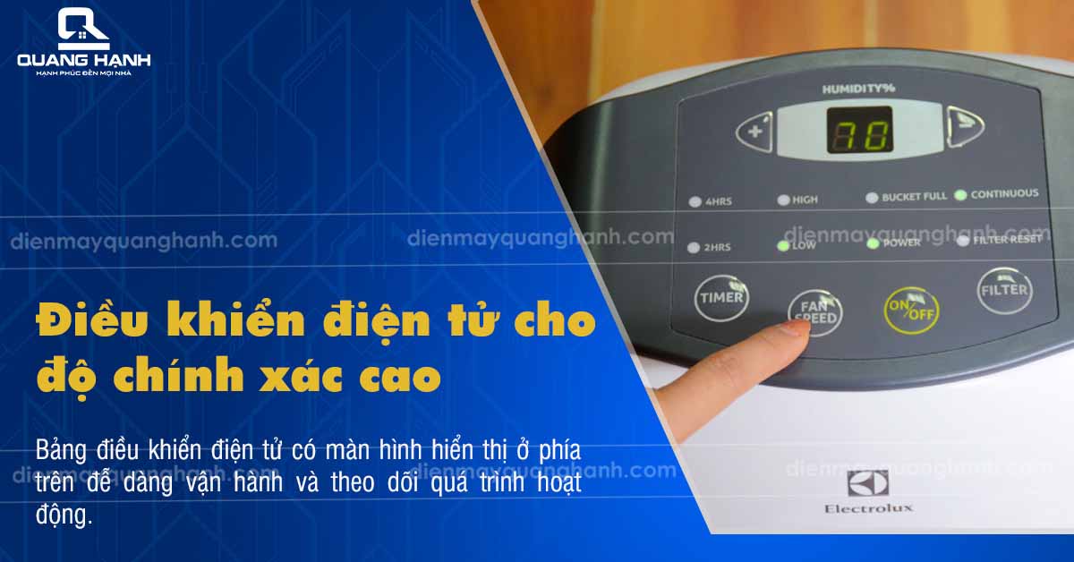 EDH16SDAW hiện đại với thiết kế màn hình, nút bấm điện tử