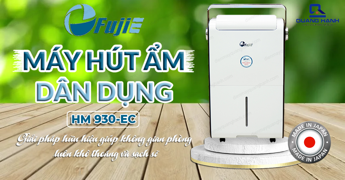 Máy hút ẩm Fujie HM 930-EC là giải pháp hữu hiệu giúp không gian phòng luôn khô thoáng và sạch sẽ