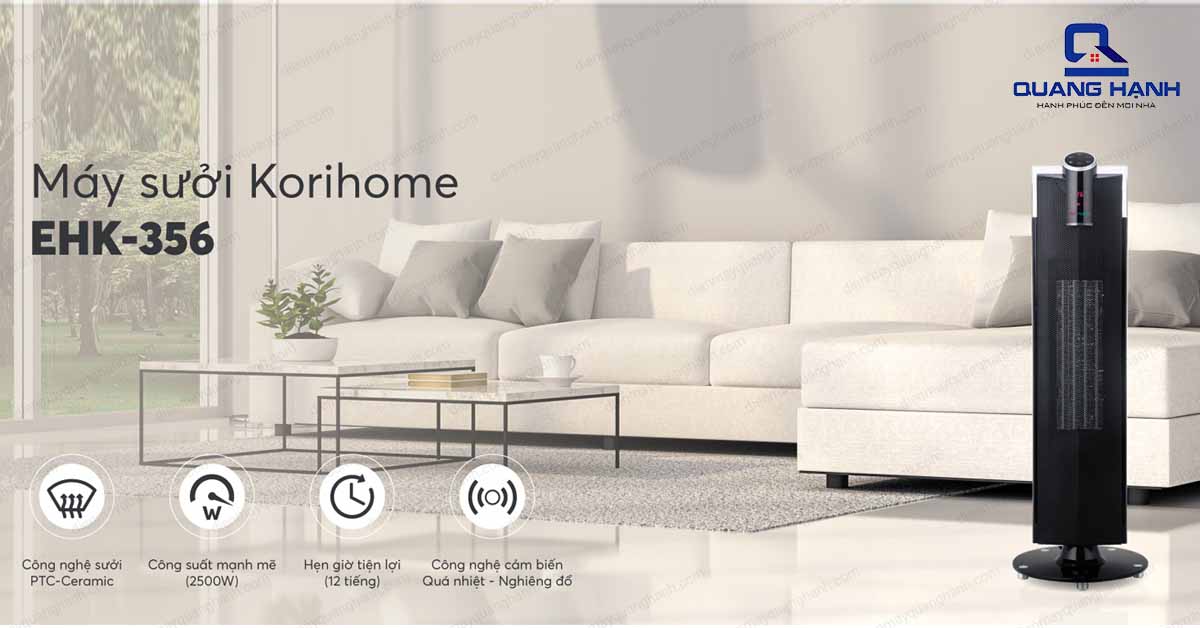Máy sưởi tháp Korihome EHK-356