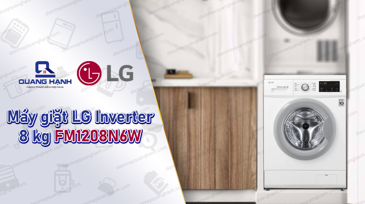 Máy giặt LG Inverter 8 kg FM1208N6W 1