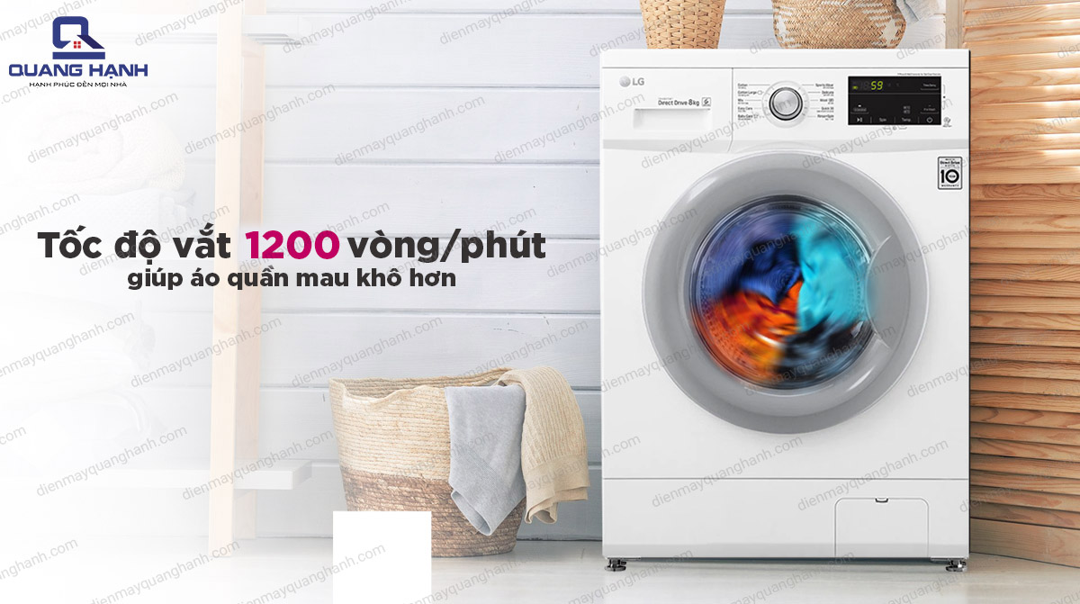 Máy giặt LG Inverter 8 kg FM1208N6W 4