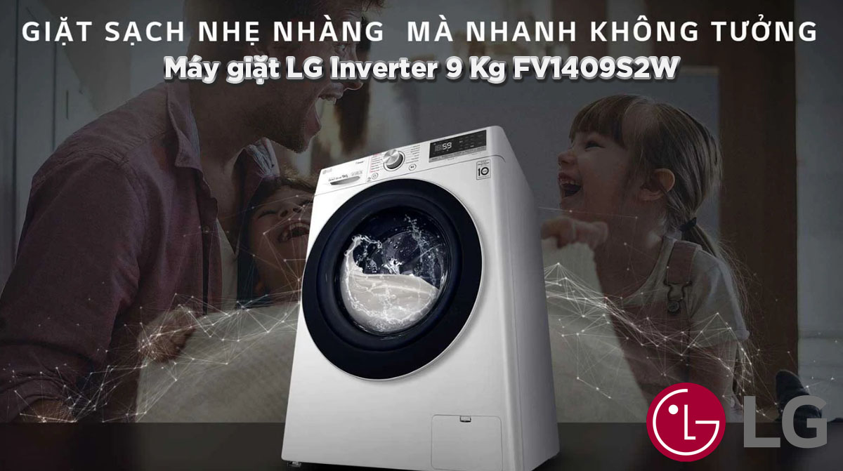 Máy giặt LG Inverter 9 Kg FV1409S2W 2