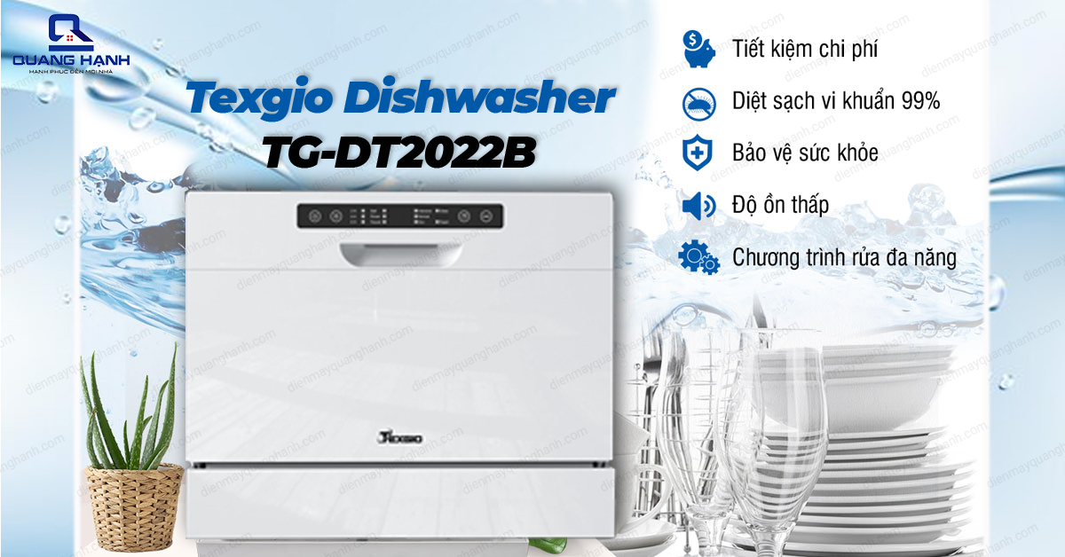 Các lợi ích của máy Texgio Dishwasher TG-DT2022B - Mini 6 Bộ Tự Động Mồi Nước