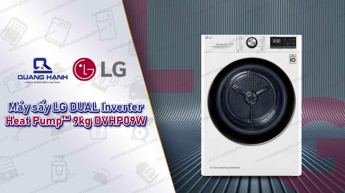 Máy sấy bơm nhiệt LG 9 Kg DVHP09W