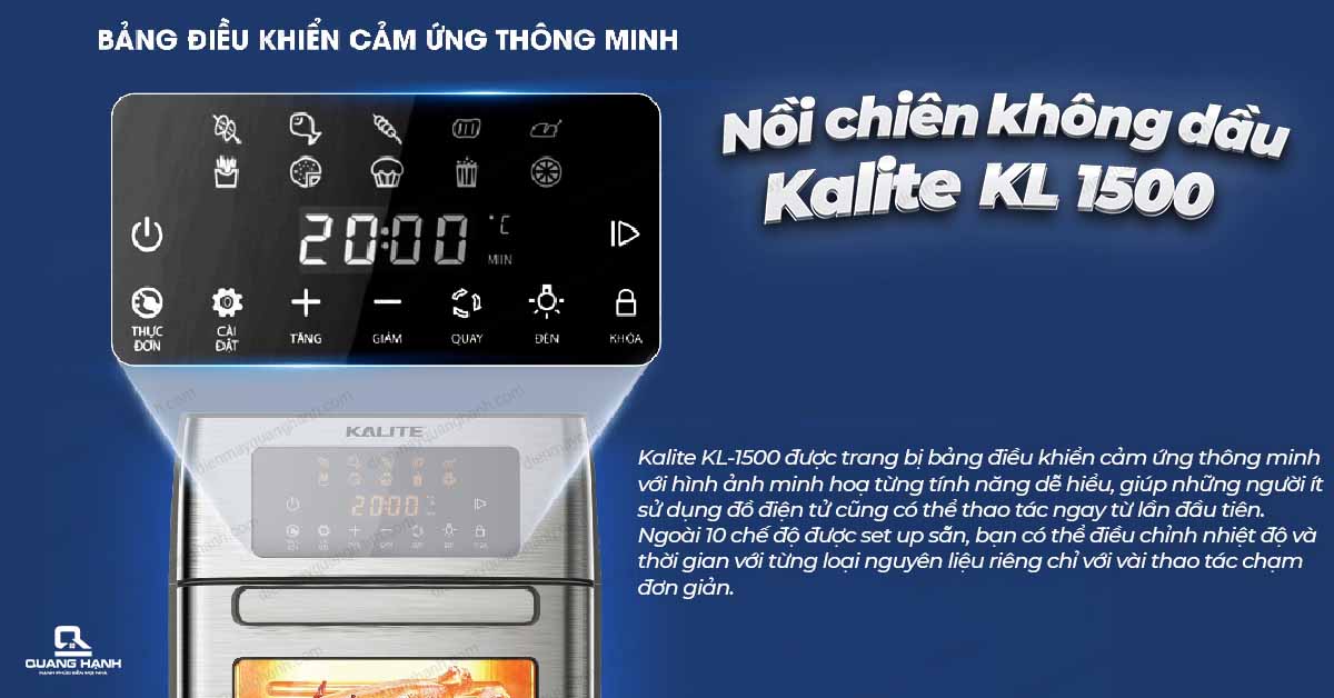 Nồi chiên không dầu KALITE KL 1500