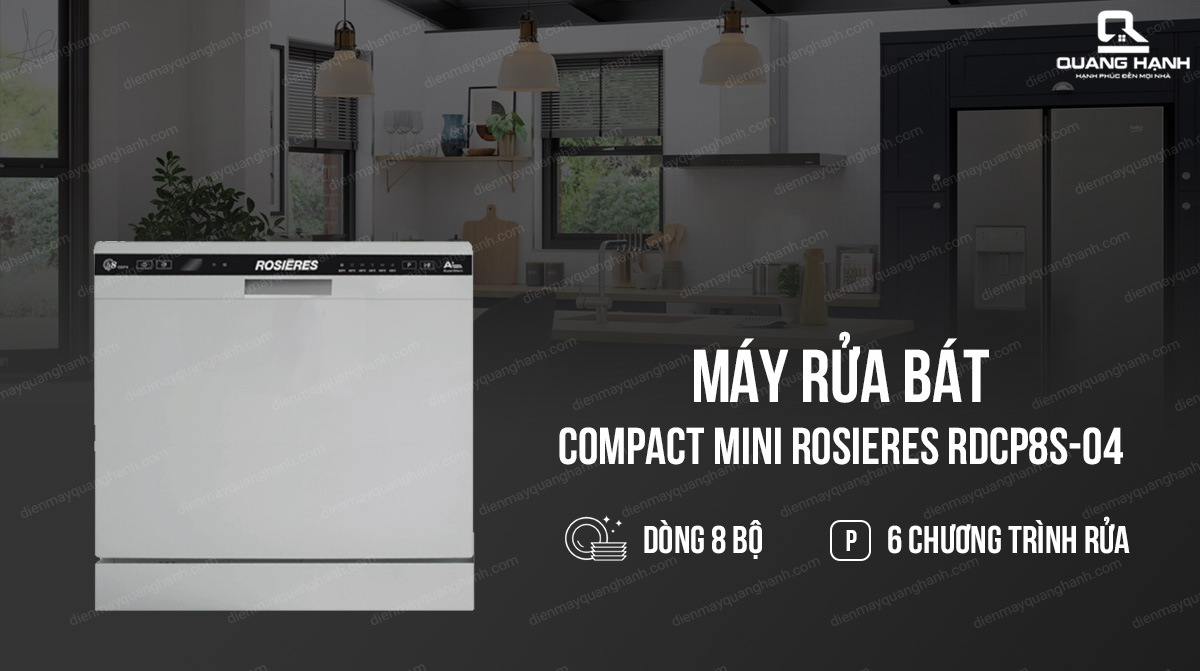 Máy rửa bát Compact Mini Rosieres RDCP 8S-04 1