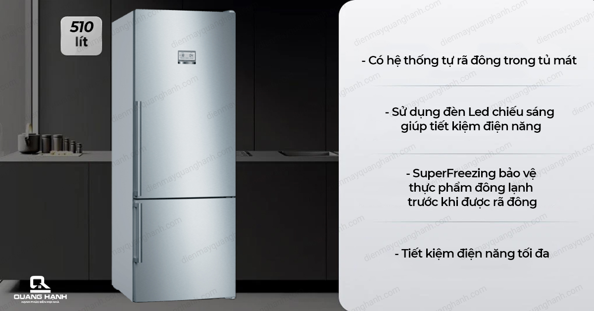 Tủ lạnh độc lập có ngăn đá dưới Bosch KGN56HIF0N