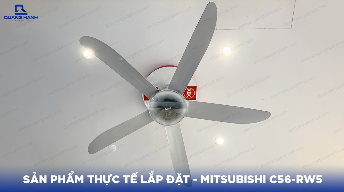 QUẠT TRẦN MITSUBISHI C56-RW5 5 cánh có điều khiển từ xa 5245 3