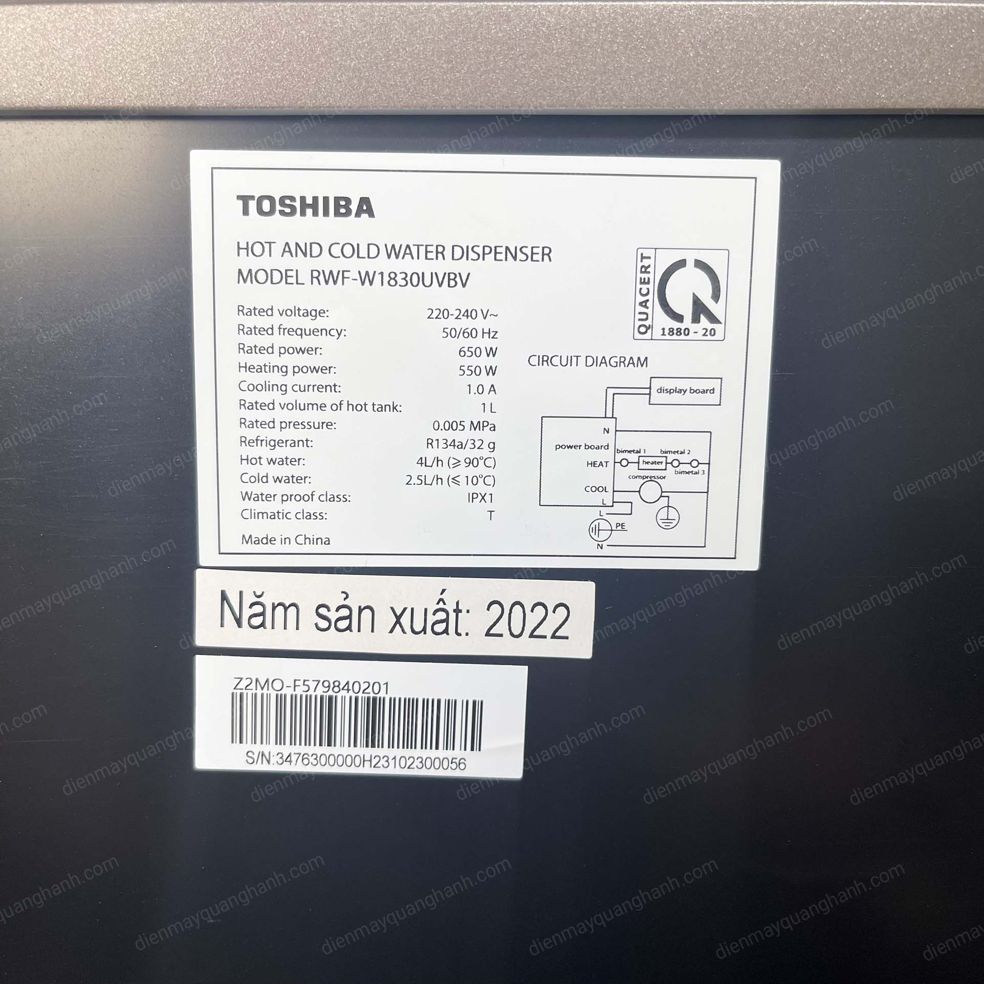 Cây Nước Nóng Lạnh Toshiba RWF-W1830UVBV 7