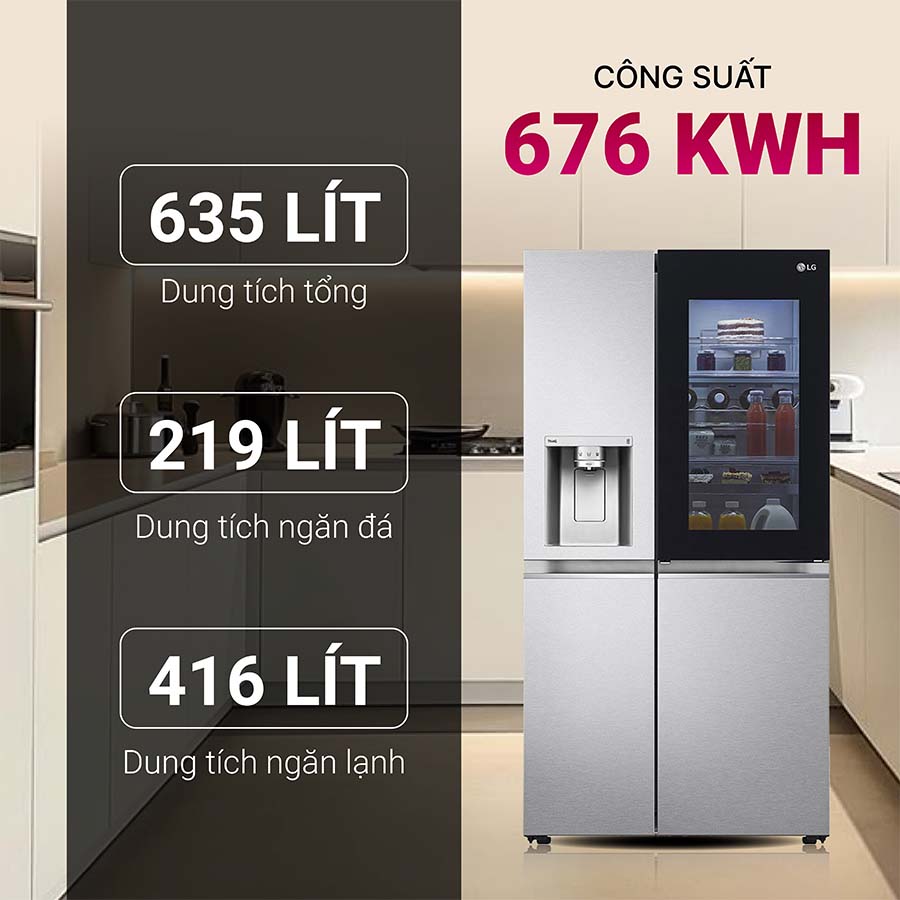 Tủ lạnh LG Inverter 635 lít GR-X257JS