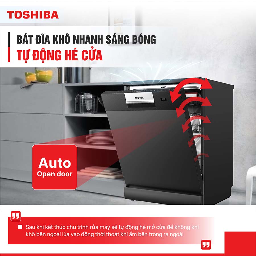 Máy rửa bát 15 bộ Toshiba DW-15F7(G)-VN
