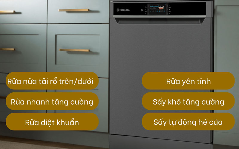 Hướng dẫn sử dụng máy rửa chén Malloca chi tiết từng bước 4