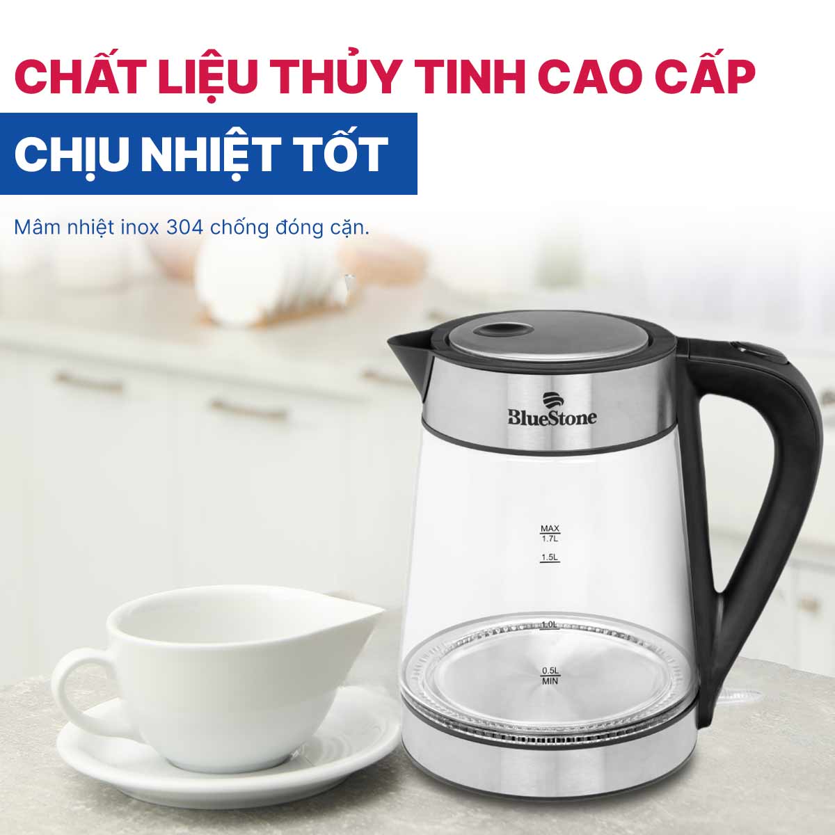 Bình đun siêu tốc Bluestone 1.7 lít KTB-3426
