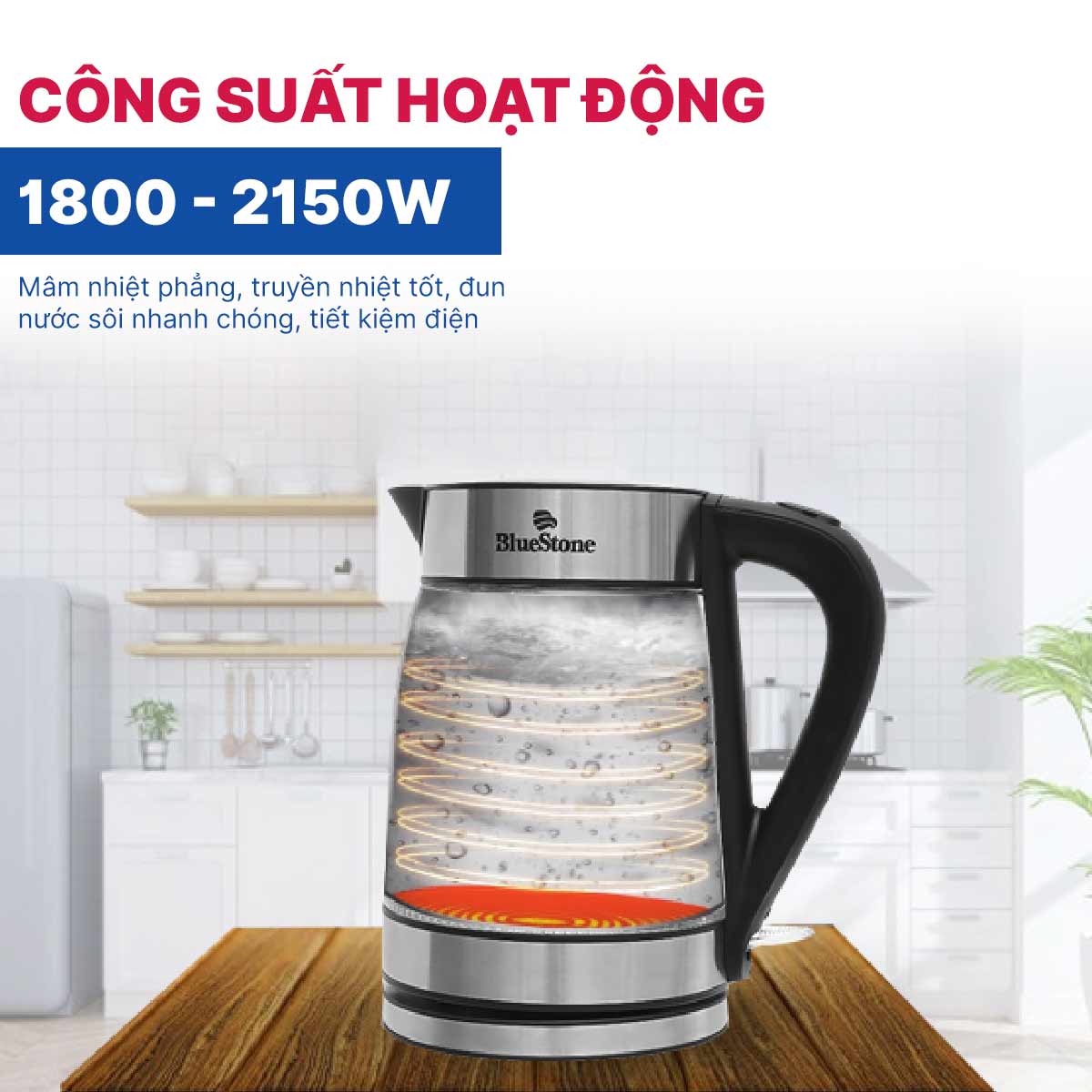 Bình đun siêu tốc Bluestone 1.7 lít KTB-3426