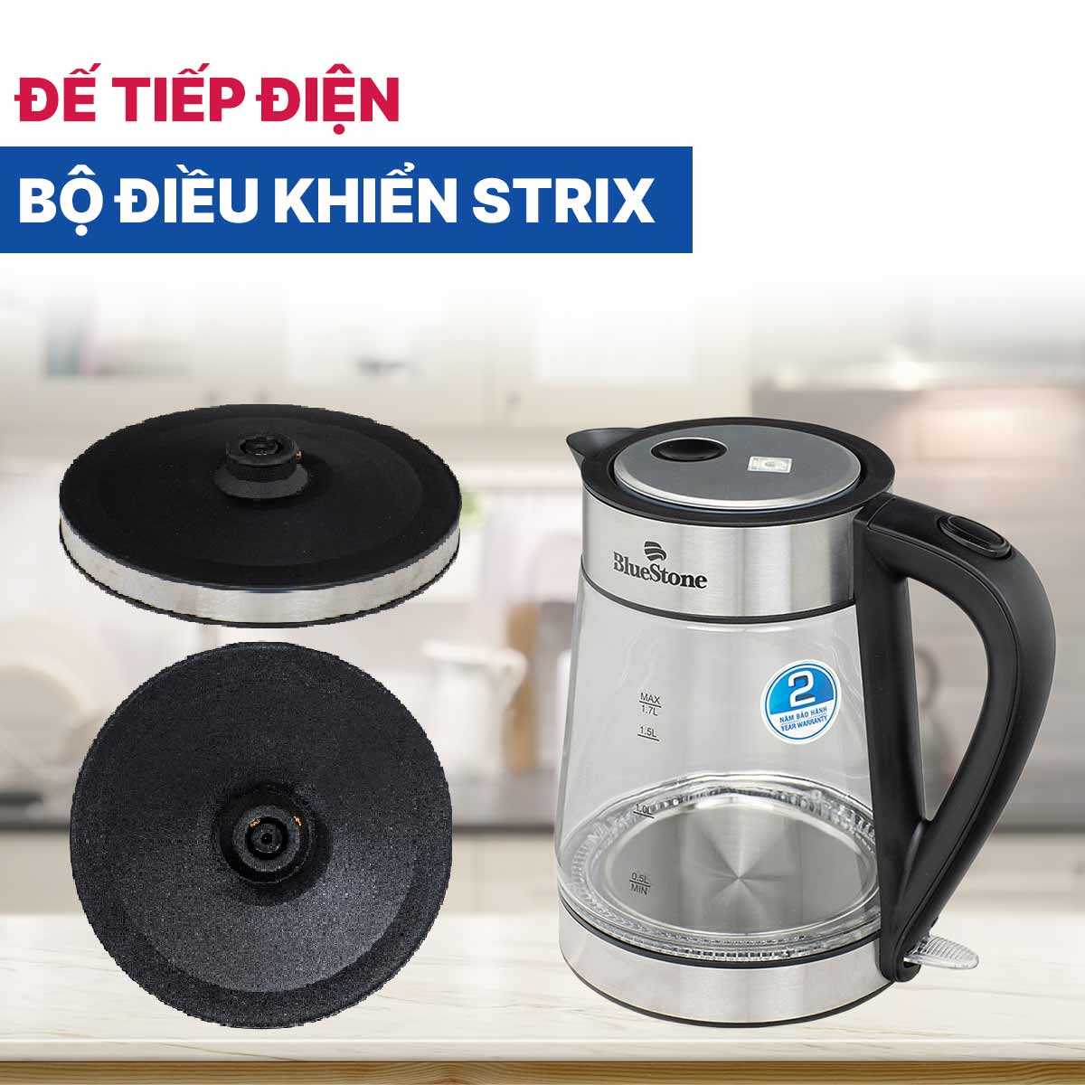 Bình đun siêu tốc Bluestone 1.7 lít KTB-3426