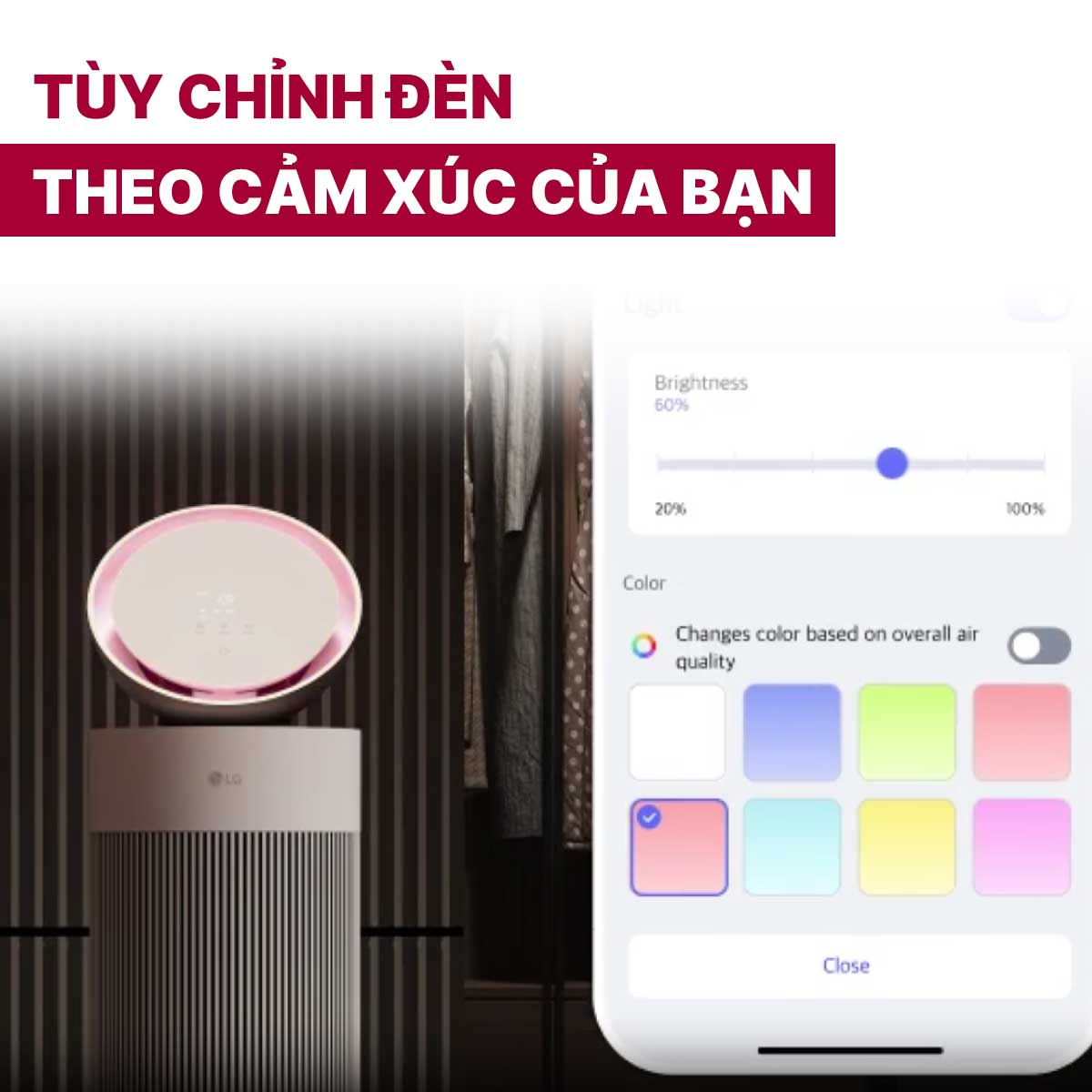 Máy lọc không khí LG PuriCare Aero Booster AS55GGSY0