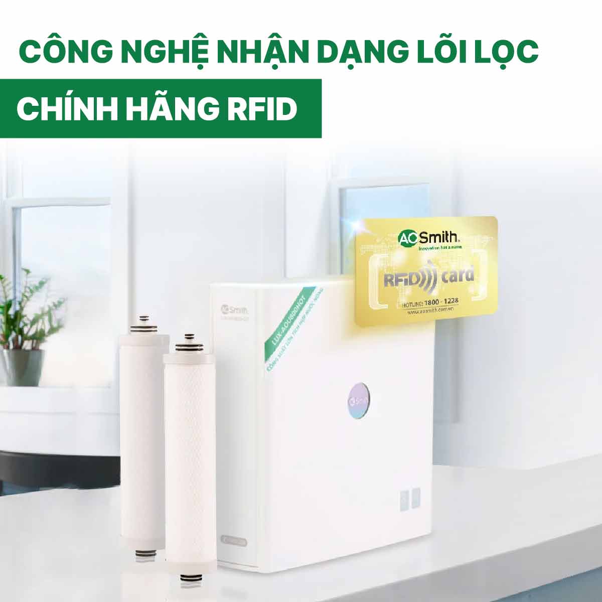 Máy lọc nước A. O. Smith ROSS™ LUX-AOU800HOT