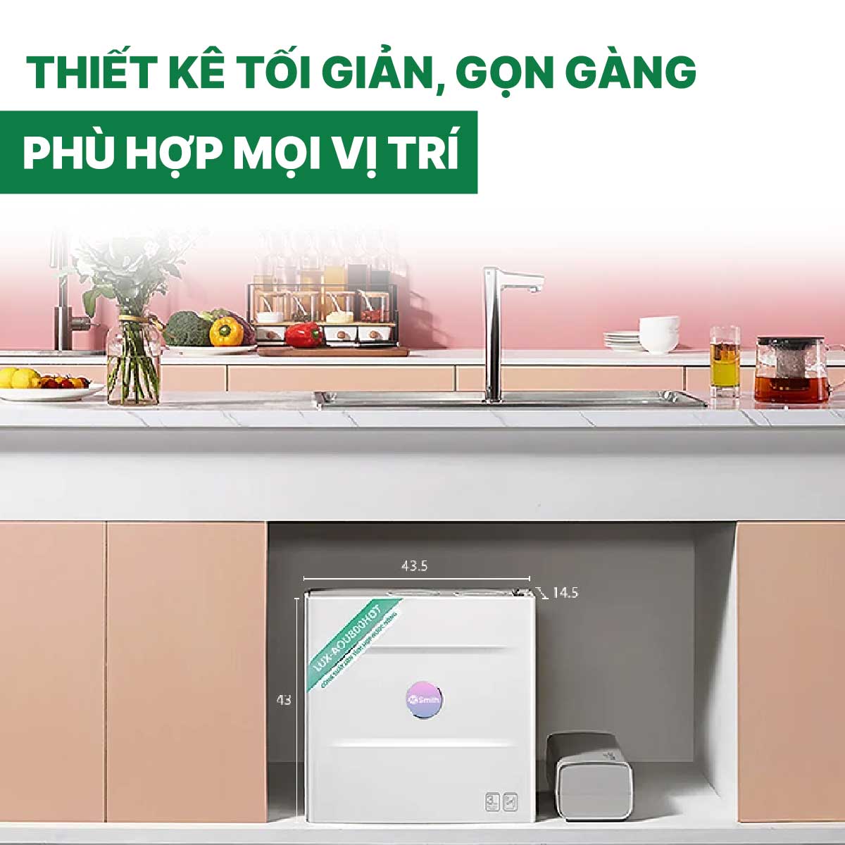Máy lọc nước A. O. Smith ROSS™ LUX-AOU800HOT