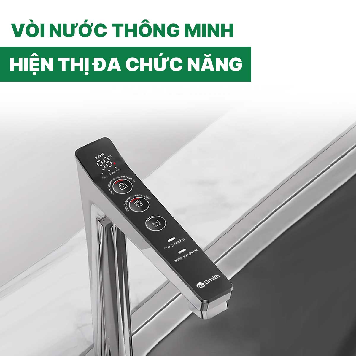 Máy lọc nước A. O. Smith ROSS™ LUX-AOU800HOT