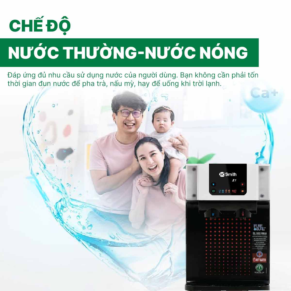 Chế độ nước nóng trên máy lọc nước A. O. Smith