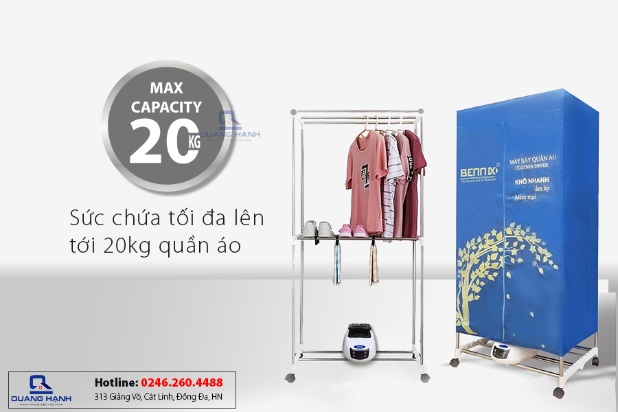 Tủ sấy quần áo Bennix BN-0186 - sấy 20kg