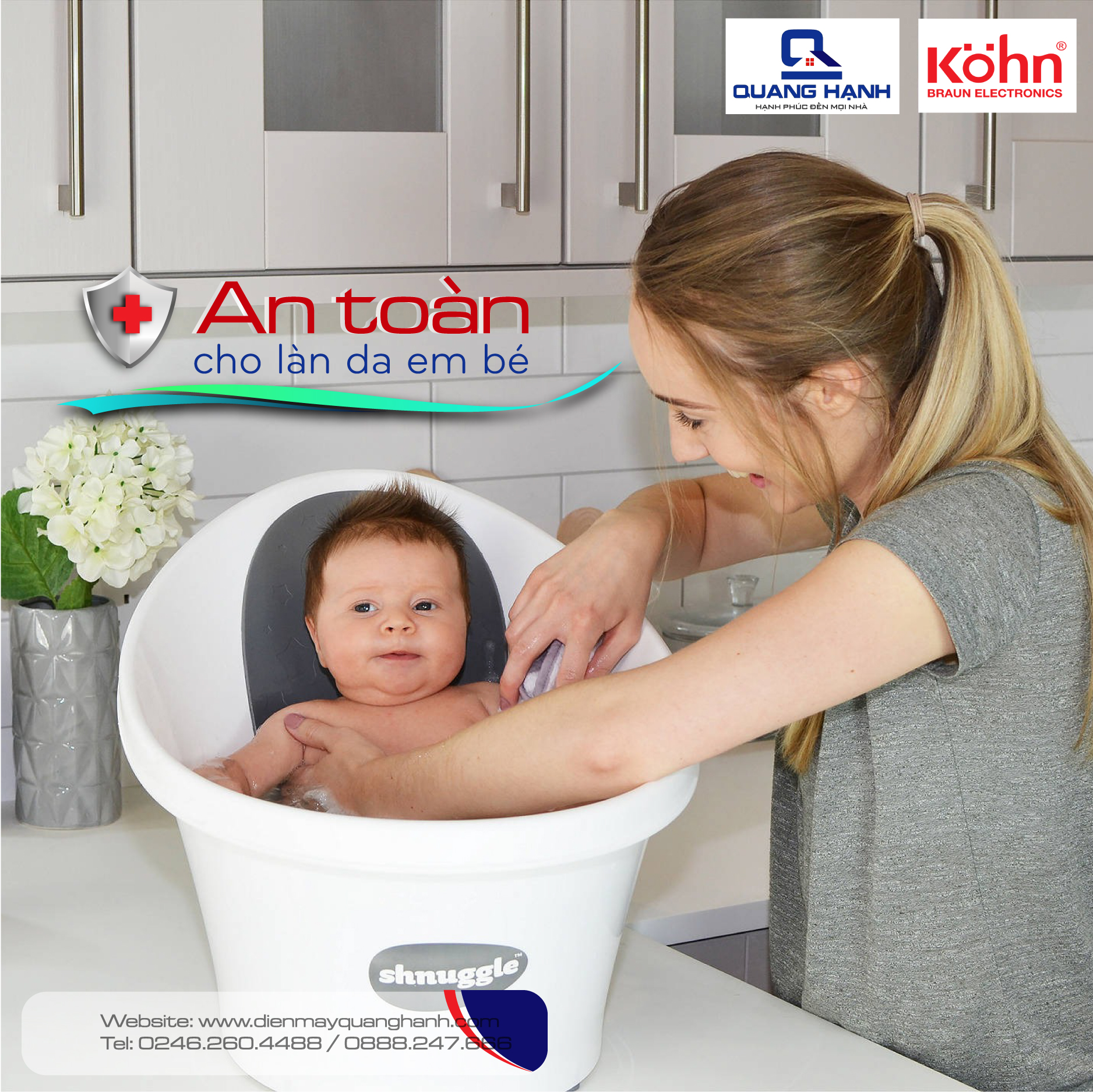 đèn sưởi hồng ngoại Braun Kohn K150  an toàn cho trẻ sơ sinh