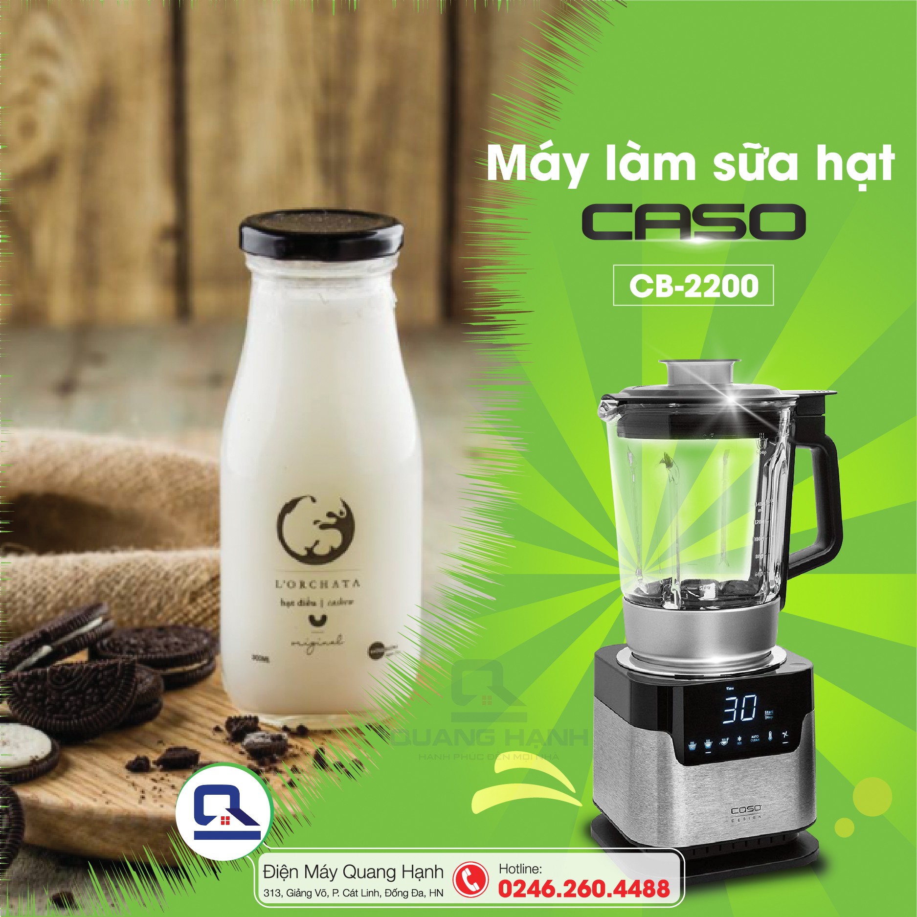 Máy Làm Sữa Hạt Caso CB2200 - Điện Máy Quang Hạnh