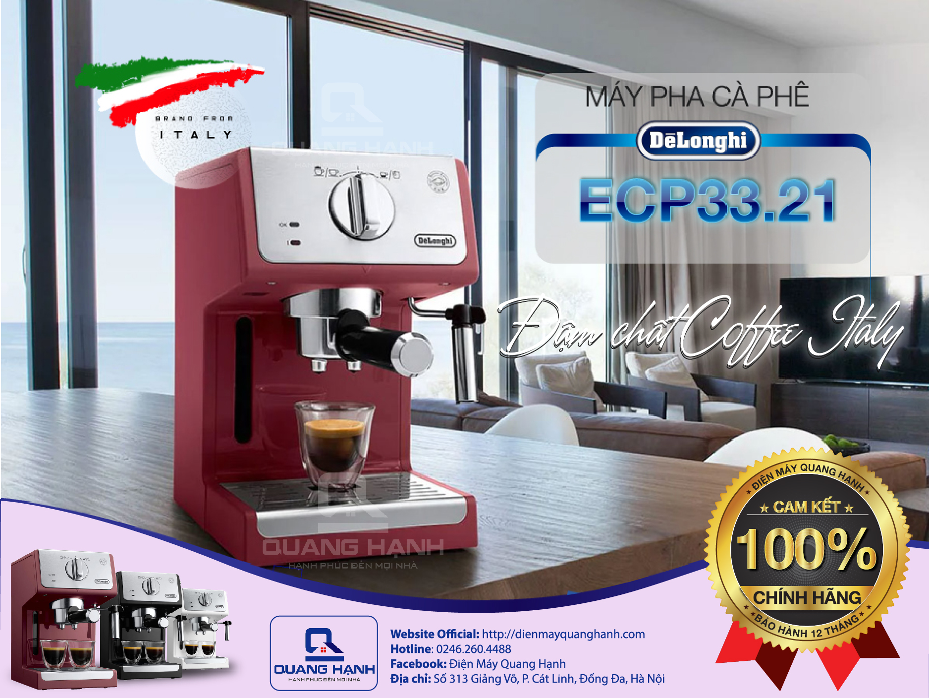 Review chi ti t m y pha c ph Delonghi ECP33.21