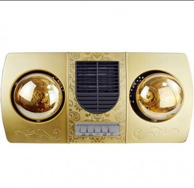 Đèn sưởi nhà tắm Kottmann 2 bóng K2B-HW-G (vàng)