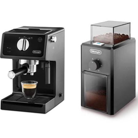 Combo Máy pha xay cà phê Delonghi ECP 31.21&KG79 Mới