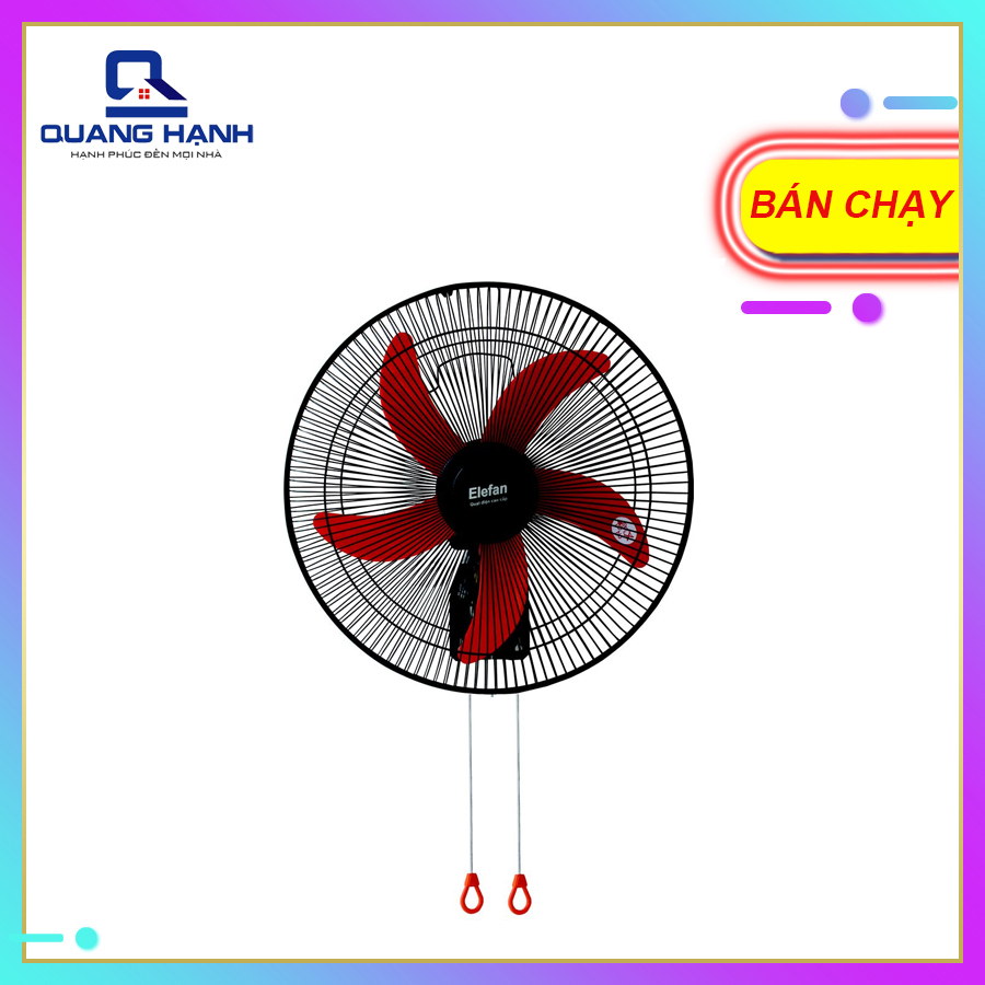Quạt treo tường Elefan thân sắt cánh 40cm T4005-2D Mới