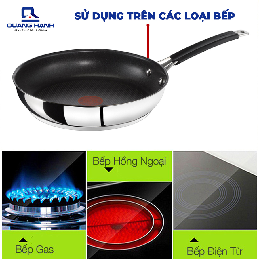 chảo tefal jamie oliver 28cm Tay đen QH8345