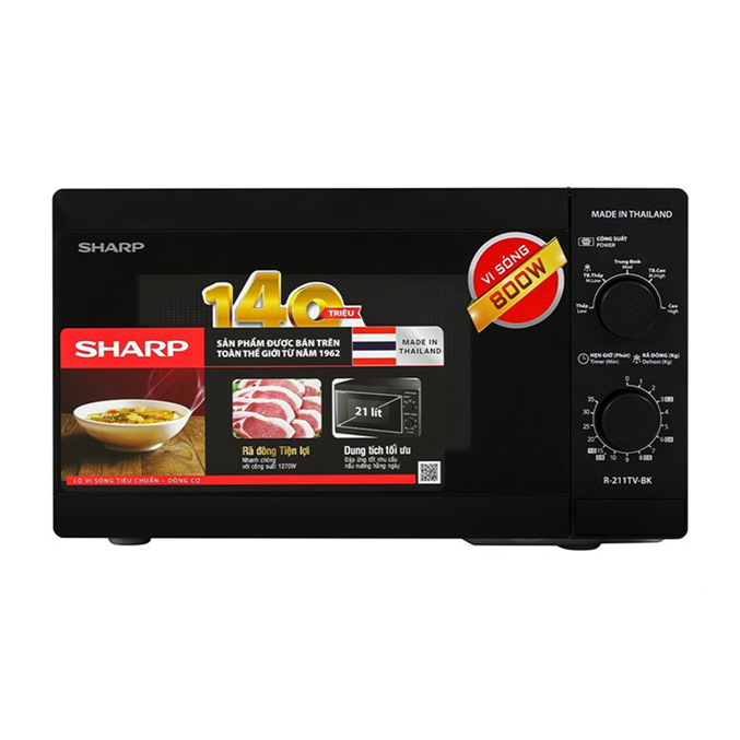 Lò vi sóng Sharp 21 lít R-211TV-BK
