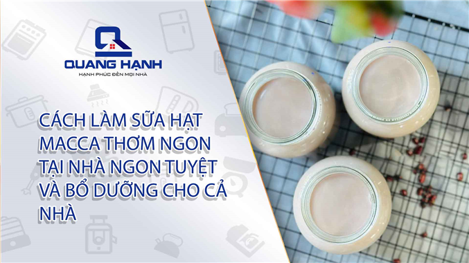 Cách làm sữa hạt macca thơm ngon tại nhà ngon tuyệt và bổ dưỡng cho cả nhà