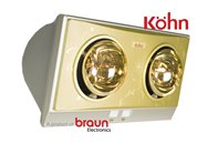 Đèn sưởi nhà tắm Braun 2 bóng KN02G