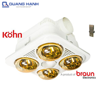 Đèn sưởi nhà tắm Braun Kohn BU04GR 4 bóng