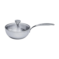 Chảo đúc inox sâu lòng 3 lớp đáy liền Tri-Ply Kaiyo size 24cm