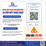 CẢNH BÁO LỪA ĐẢO GIẢ MẠO ĐIỆN MÁY QUANG HẠNH
