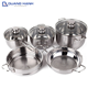 Bộ Nồi Fivestar FS08CG1 Inox 5 Cái 3 Đáy Nắp Kính QH5519