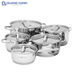 Bộ nồi cao cấp Kit Fivestar inox 10 món FS10C QH5522