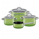 Bộ nồi Silit Passiona Set 4 3 nồi 1 quánh màu xanh QH5817