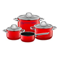 Bộ nồi Silit Passiona  3 nồi 1 quánh màu đỏ QH5818