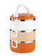 Camen đựng cơm La gourmet® Millennium PAC2GO 3 ngăn 2.1L(cam/trắng) QH6400