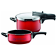 Bộ nồi áp suất Silit Sicomatic T-Plus Duo 4.5 + 3L Red QH6439