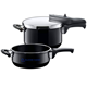 Bộ nồi áp suất Silit Sicomatic T-Plus Duo 4.5 + 3L Black QH6440